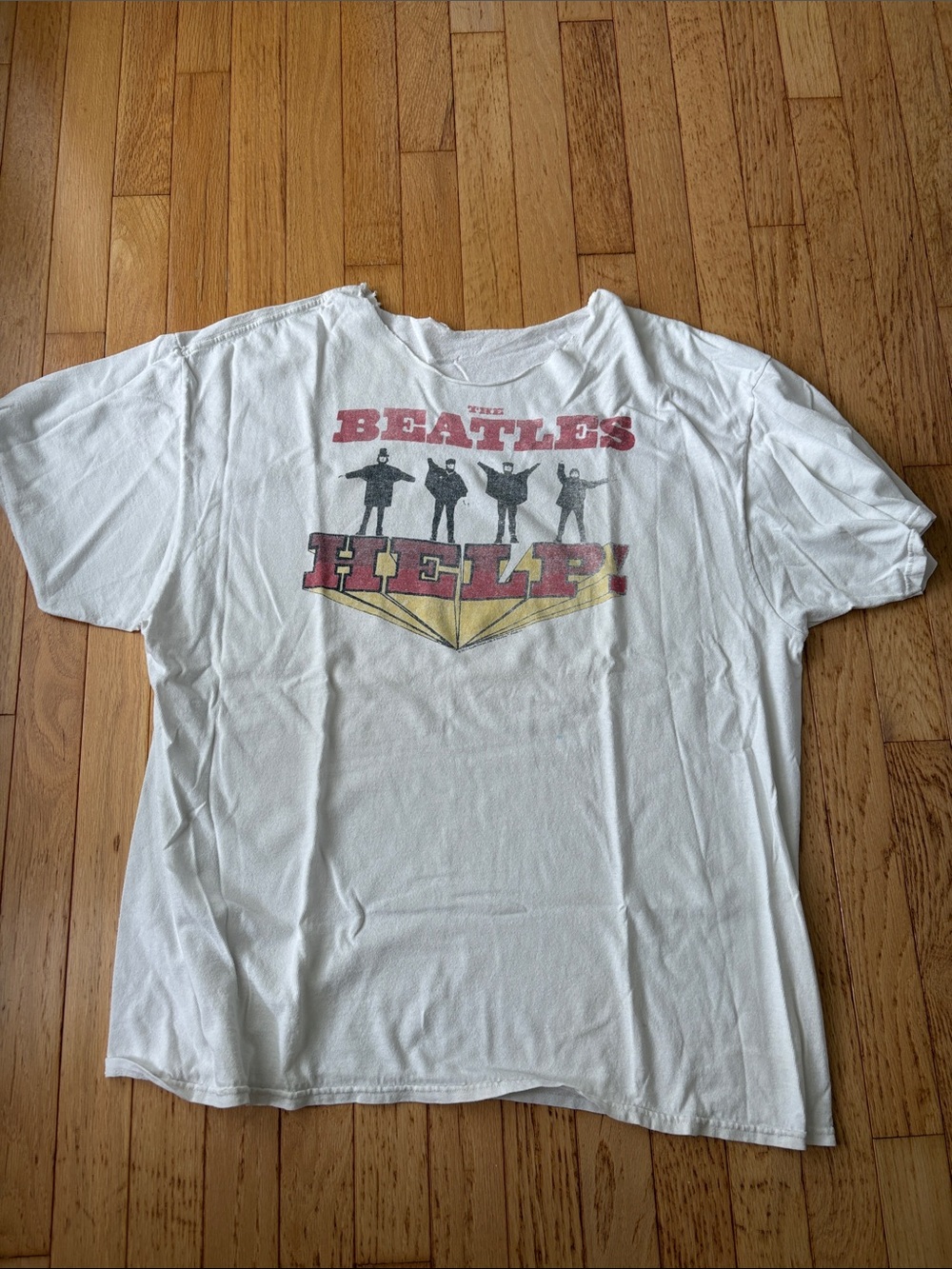 The Beatles White HELP! Graphic Short Sleeve Tee